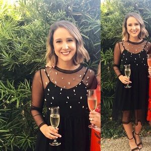 The Pearl-fect little black dress